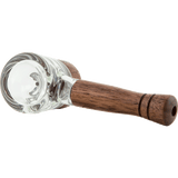 Marley Natural Spoon Pipe Glass & Walnut side view USA