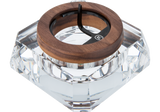 Marley Natural Crystal Ashtray Black Walnut USA