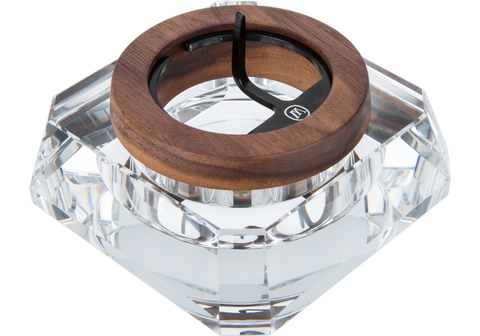 Marley Natural Crystal Ashtray Black Walnut USA