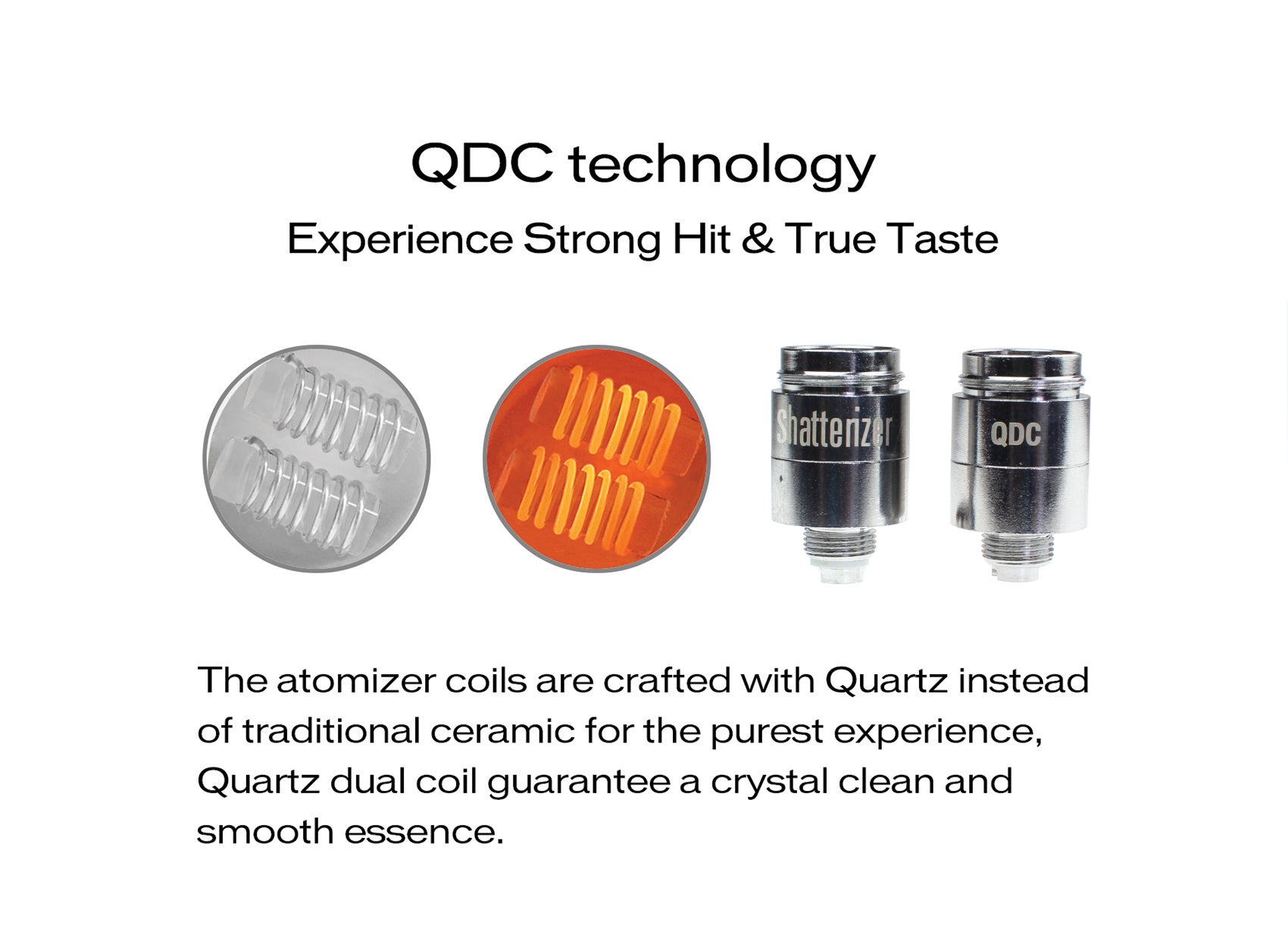 Shatterizer replacement QDC Quartz Dual Coils 5 Packs