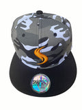 Shatterizer Camouflage Hat, ORANGE Logo, Black Bill, Limited Edition