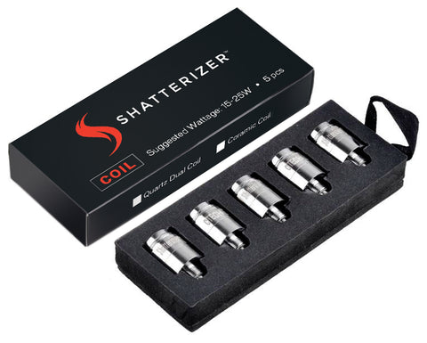 Shatterizer replacement QDC Quartz Dual Coils 5 Packs