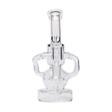 Human Grade Stubby Klein Glass Recycler Rig Water Pipe