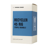 Human Grade 7.5" Recycler 45 (Triple Marble) Glass Rig Water Pipe