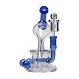 Human Grade 7.5" Recycler 45 (Triple Marble) Glass Rig Water Pipe