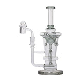Human Grade 10.25" Straight Recycler Glass Water Pipe Smoke USA
