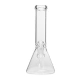 Human Grade 12" Beaker Water Bong Clear Front View USA