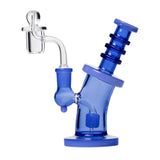Human Grade 6.25" Bent Neck Dab Rig Blue USA Shatterizer