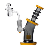 Human Grade 6.25" Bent Neck Dab Rig Smoke with Orange USA Shatterizer