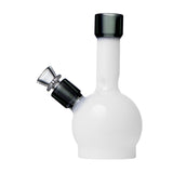 Human Grade 6" Ball Water Pipe White with Black USA