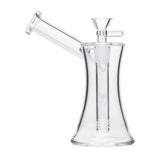 Human Grade 6" Hourglass Sidecar Bubbler Clear USA