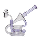 Human Grade 7.5" Recycler 45 (Triple Marble) Glass Rig Water Pipe Lavender USA Shatterizer