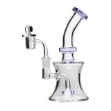 Human Grade 8" Oil Can Rig Clear and Lavender Accents USA