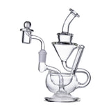 Human Grade 8" Recycler Dab Rig Clear USA