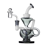 Human Grade 8" Recycler Dab Rig Smoke/White USA