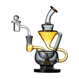 Human Grade 8" Recycler Dab Rig Smoke/Yellow USA