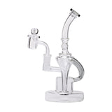Human Grade Dualing Recycler Glass Rig Water Pipe Smoke USA Shatterizer