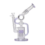 Human Grade Raygun Glass Water Pipe Percolator Lavender Accents 
