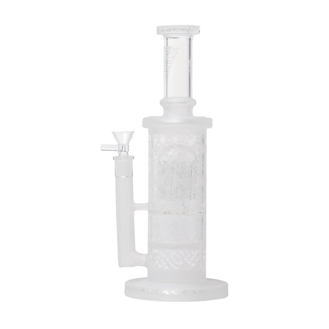 Human Grade Sacred Straight Sandblasted Glass Water Pipe Clear USA Shatterizer