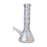 Human Grade Twisted Iridescent Beaker Water Pipe 12 inch USA