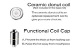 Yocan Evolve Plus wax vaporizer ceramic donut coils and dual quartz coils