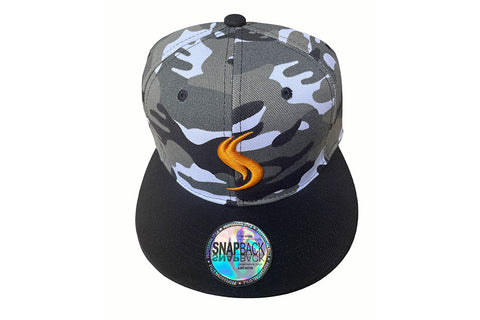 Shatterizer Camouflage Hat, ORANGE Logo, Black Bill, Limited Edition